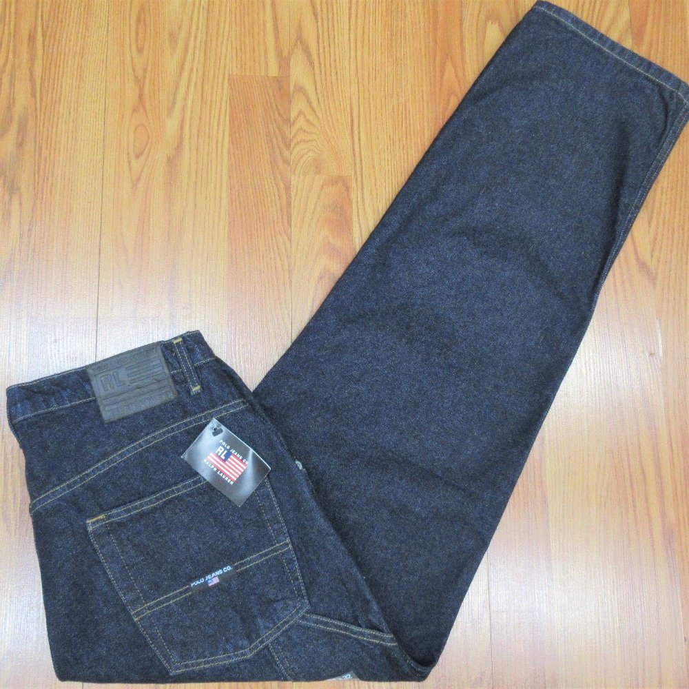 32x32 NEW! POLO JEANS CO RALPH LAUREN VINTAGE/ DEADSTOCK CARPENTER JEANS - Picture 1 of 6